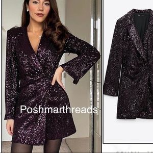 Zara bloggers fave sequin blazer dress